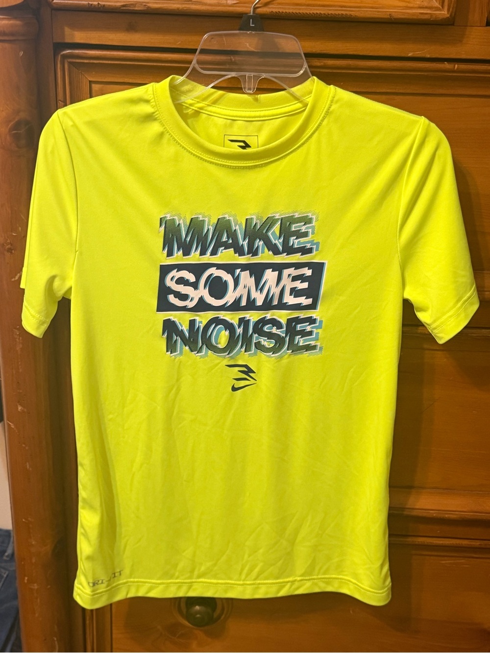 Nike Make Some Noise Neon Yellow Boys Graphic Tee